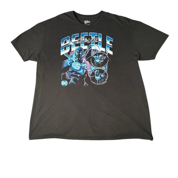 DC Comics Blue Beetle Black Super T-shirt Unisex Sz 2XL - Picture 1 of 4